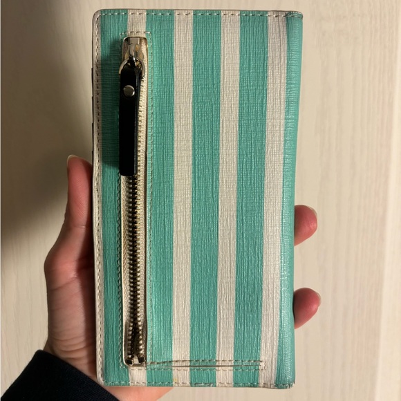 Kate spade - blue and white stripe wallet - used - Picture 3 of 5